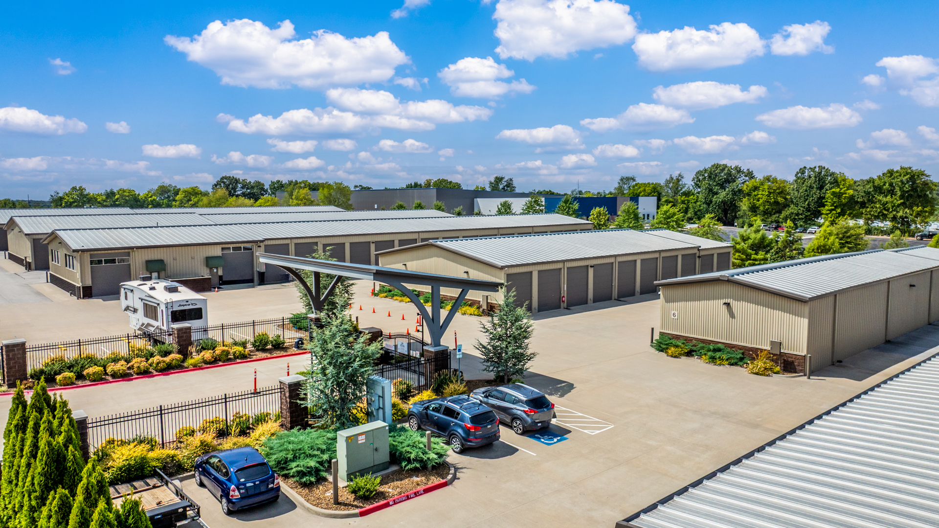 RV storage units at Modern Storage® Lowell in Northwest Arkansas